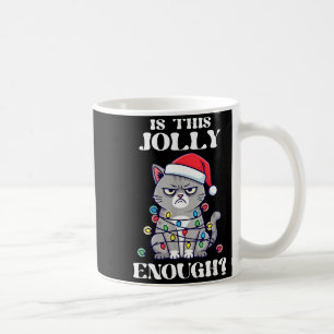 Is This Jolly Enough Tangled Christmas Cat Coffee Mug