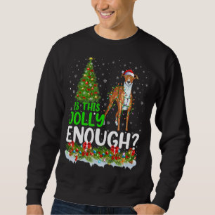 Is This Jolly Enough Whippet Dog Christmas Tree Sweatshirt