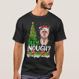 Is This Jolly Enough Yorkie Dog Christmas Tree T-Shirt