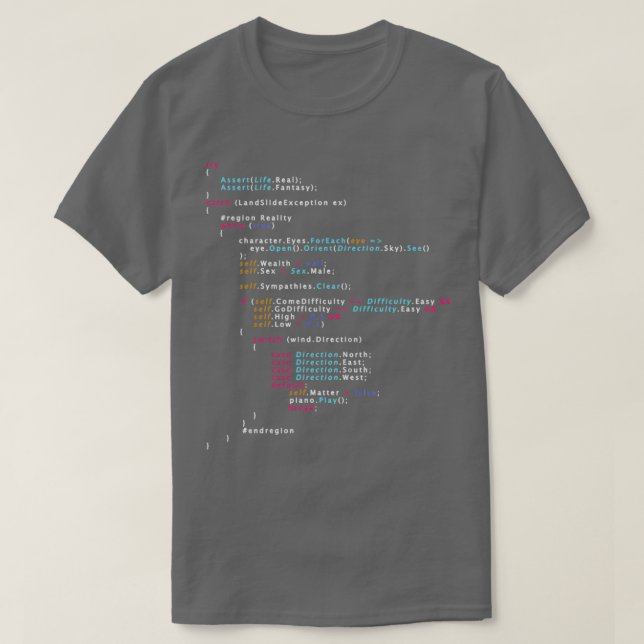 Is This The Real Life Coding Programming Colour 1 T-Shirt (Design Front)