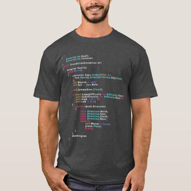 Is This The Real Life Coding Programming Funny T-Shirt (Front)