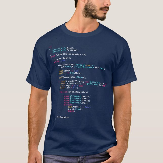 Is This The Real Life Coding Programming  No T-Shirt (Front)