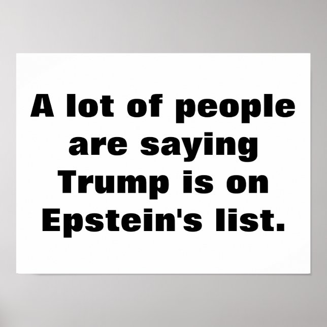 Is Trump on Epstein's list? Poster (Front)