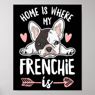 Is Where My Frenchie Is Quote For A Frenchie Owner Poster