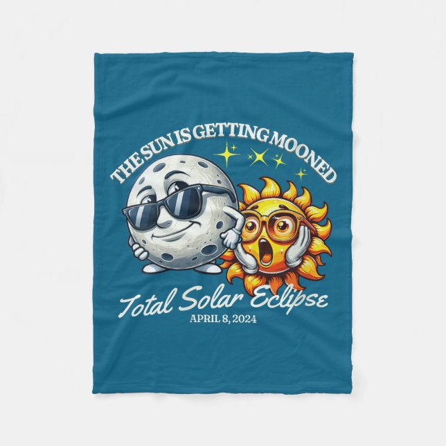 Is Womens Solar Eclipse April Sun Fleece Blanket (Front)
