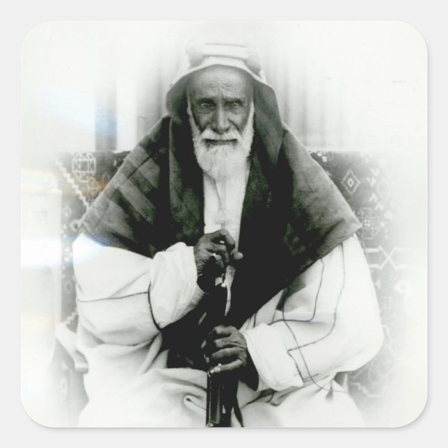 Isa Ibn Ali Al Khalifah Square Sticker (Front)