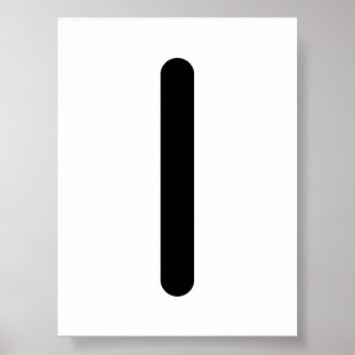 ISA Nordic rune (Ice, Stillness, Introspection) |  Poster