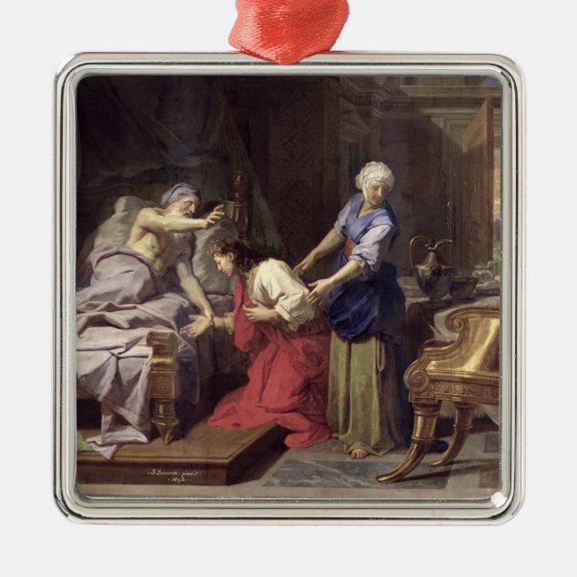 Isaac Blessing Jacob, 1692 Metal Tree Decoration (Front)