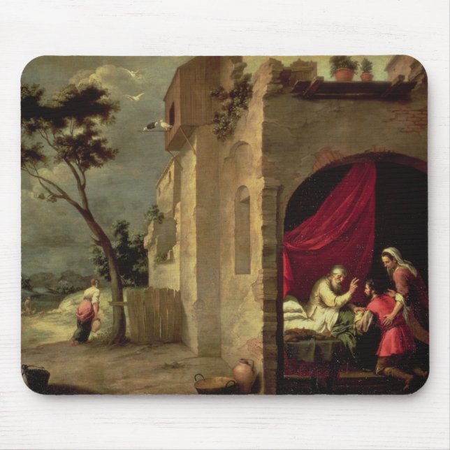 Isaac Blessing Jacob Mouse Pad (Front)