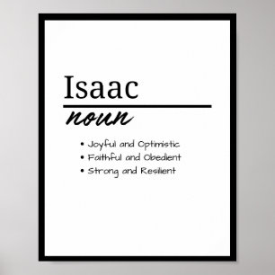 Isaac, Boy Personalised Name Definition Poster