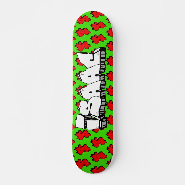 Isaac Graffiti Custom Personalised Cool Skateboard (Front)