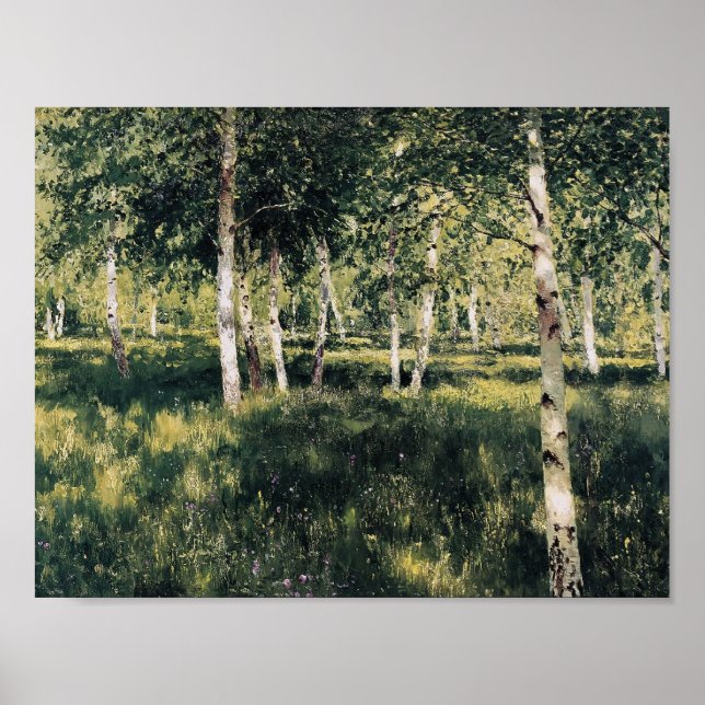 Isaac Levitan- Birch grove Poster (Front)