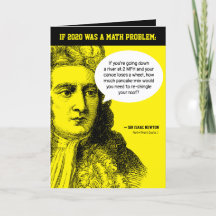 Isaac Newton Funny 2020 Math Problem Quote Black