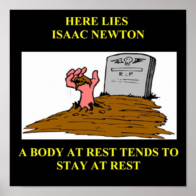 isaac newton joke poster (Front)