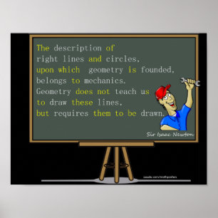 Isaac Newton Mathematics poster