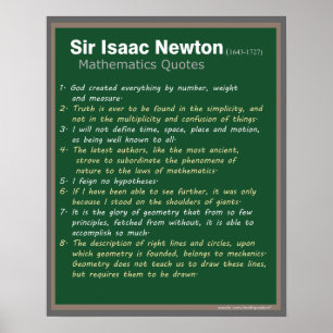 Isaac Newton Quotes poster