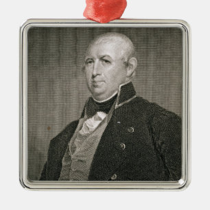Isaac Shelby (1750-1826) engraved by Asher Brown D Metal Tree Decoration
