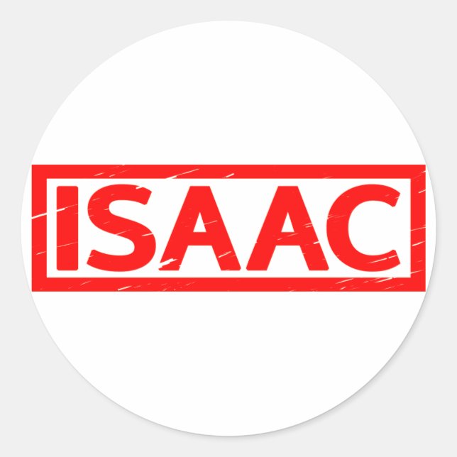 Isaac Stamp Classic Round Sticker (Front)