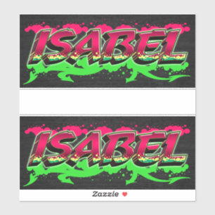 Isabel Vorname Name Graffiti Aufkleber Sticker