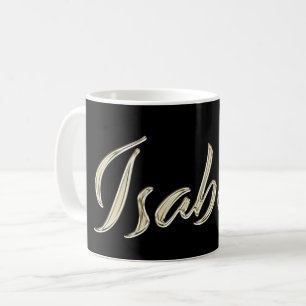 Isabell white gold Handwriting Tasse Kaffeetasse Coffee Mug