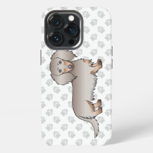 Isabella And Tan Long Hair Dachshund Dog & Paws iPhone 13 Pro Case