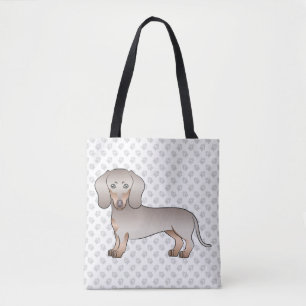 Isabella And Tan Short Hair Dachshund Dog And Paws Tote Bag