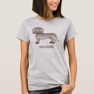 Isabella And Tan Short Hair Dachshund Dog And Text T-Shirt