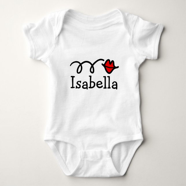 Isabella baby name t-shirt bodysuit (Front)
