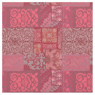 Isabella Burgundy Red Fabric