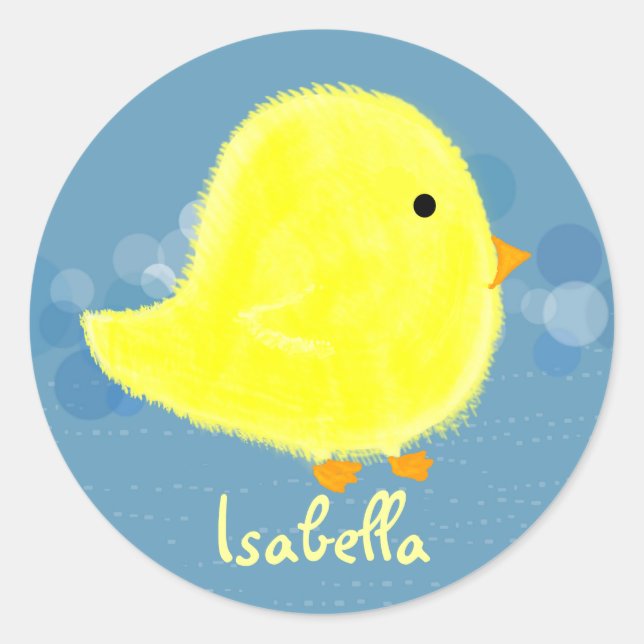 Isabella Cute Baby Chick Sticker (Front)