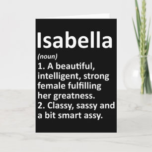 Isabella Definition Personalised Name Funny Christ Card