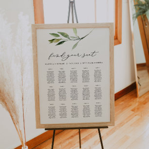 ISABELLA Elegant Boho Greenery Table Seating Chart