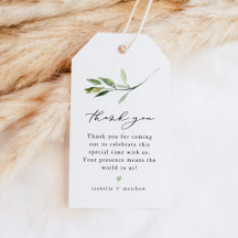 ISABELLA Elegant Greenery Leaf Boho Thank You