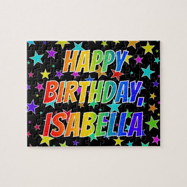 "ISABELLA" First Name, Fun "HAPPY BIRTHDAY" Jigsaw Puzzle (Horizontal)