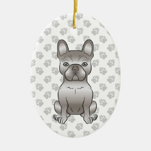 Isabella French Bulldog / Frenchie Cute Dog & Text Ceramic Ornament