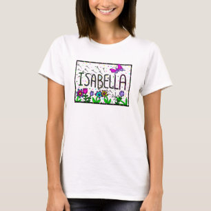 Isabella Girl's Name, Whimsical Art     T-Shirt