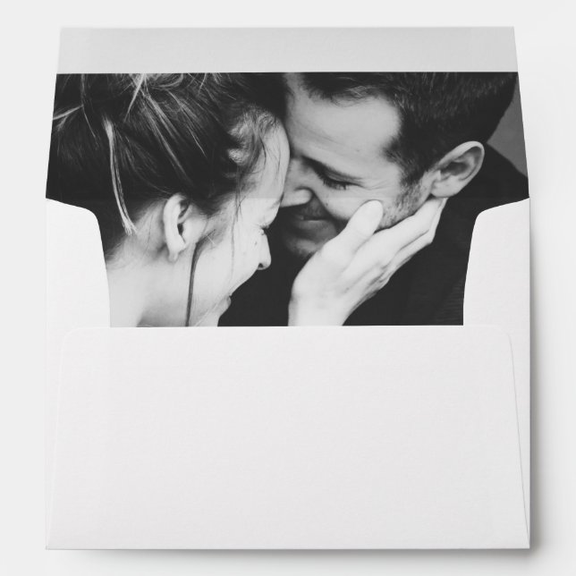 Isabella Modern Simple Calligraphy Wedding Envelope (Back (Bottom))