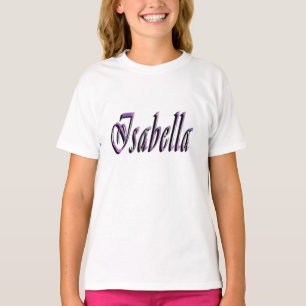 Isabella Name In Purple And Pink, T-Shirt