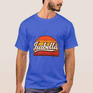 Isabella Retro Sunset Personalized Name Design T-Shirt