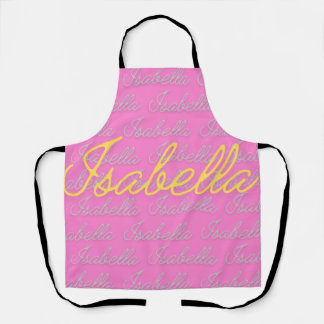Isabella Signature Name Pattern  Apron