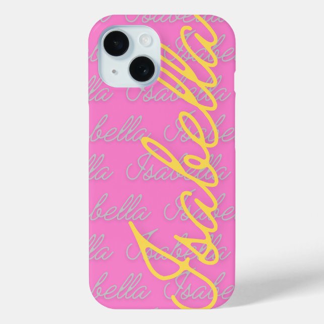 Isabella Signature Name Pattern  Case-Mate iPhone Case (Back)