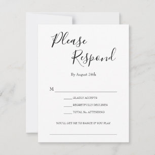 Isabella Simple Modern Calligraphy Song Request RSVP Card