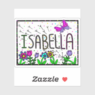 Isabella - The Name Isabella Whimsical Drawing