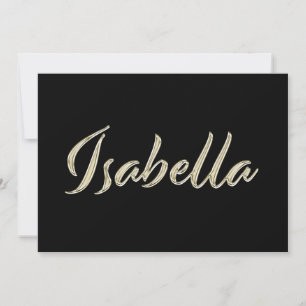 Isabella white gold Handwriting Card