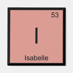 Isabelle Name Chemistry Element Periodic Table Magnet