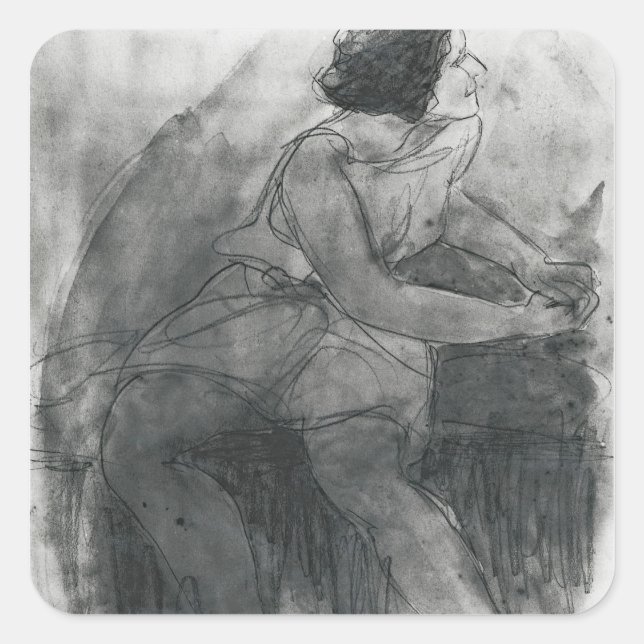 Isadora Duncan Square Sticker (Front)