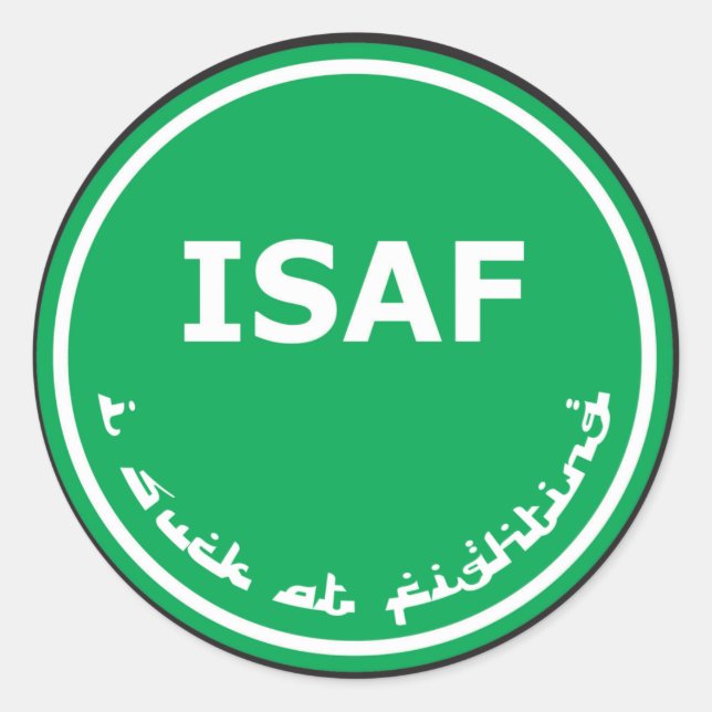 ISAF Logo Classic Round Sticker (Front)