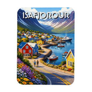 Ísafjörður Norway Postcard Magnet