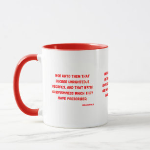 Isaiah 10:1 KJV Bible Verse Two-Tone Mug