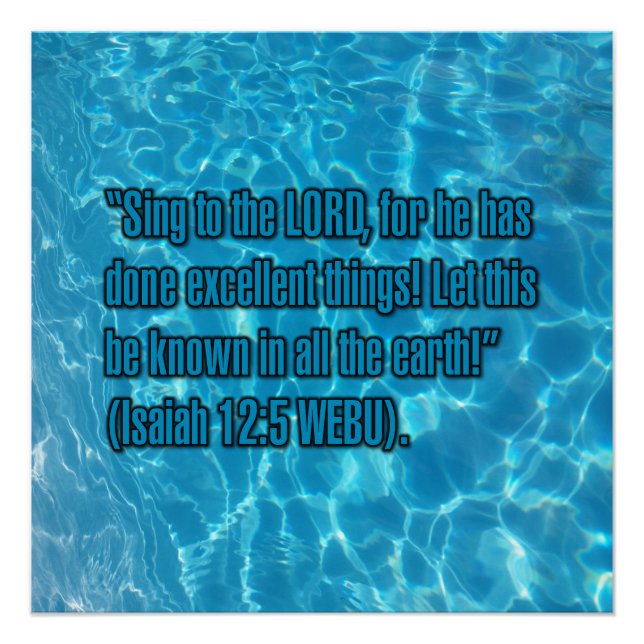 Isaiah 12:5 WEBU Poster (Front)